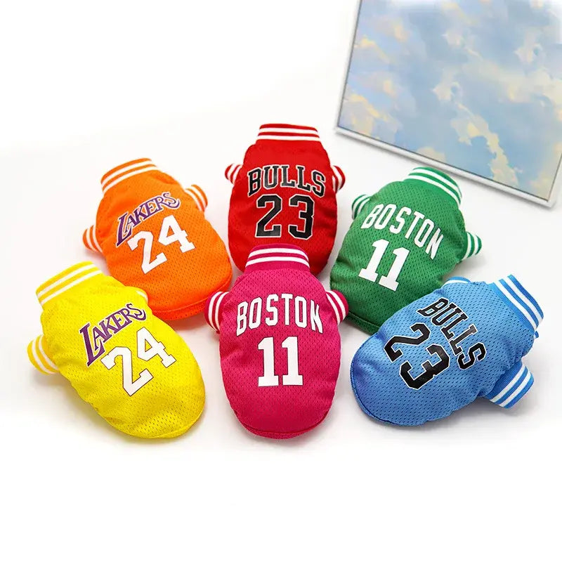 Breathable Mesh Pet Basketball T-shirt