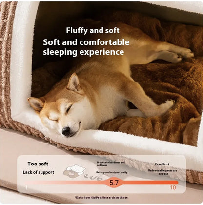Deep Sleep Enclosed Pet Bed for Small Dogs/Cats