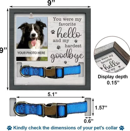 Creative Wooden Pet Commemorative Plaque - Dog/Cat Collar & Photo Frame