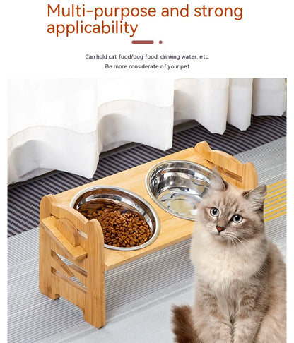 PurrfectMeal Double Bowl Trolley