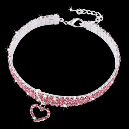 Sparkling Heart Dog Collar