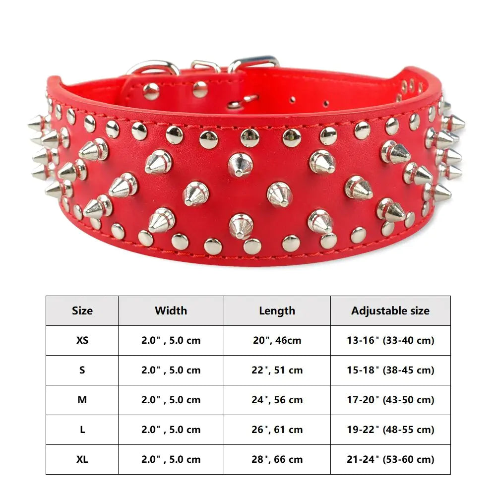 Cone Spikes Dog Collar