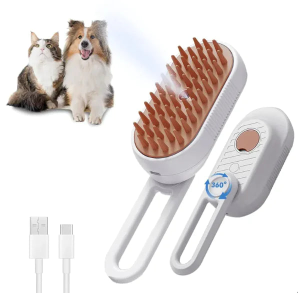Steam Soothe three in one pet steam grooming brush
