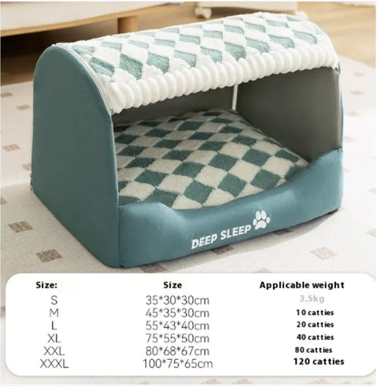 Deep Sleep Enclosed Pet Bed for Small Dogs/Cats