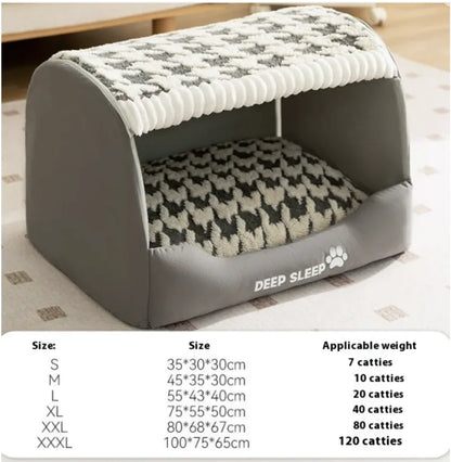 Deep Sleep Enclosed Pet Bed for Small Dogs/Cats