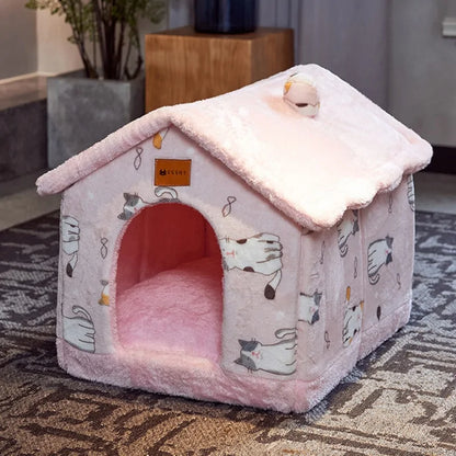 CozyFold Plush Pet Kennel for Small to Medium Dogs