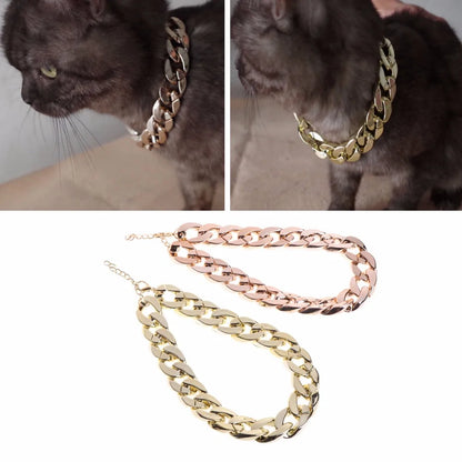 Trendy Gold Pet Collar Necklace