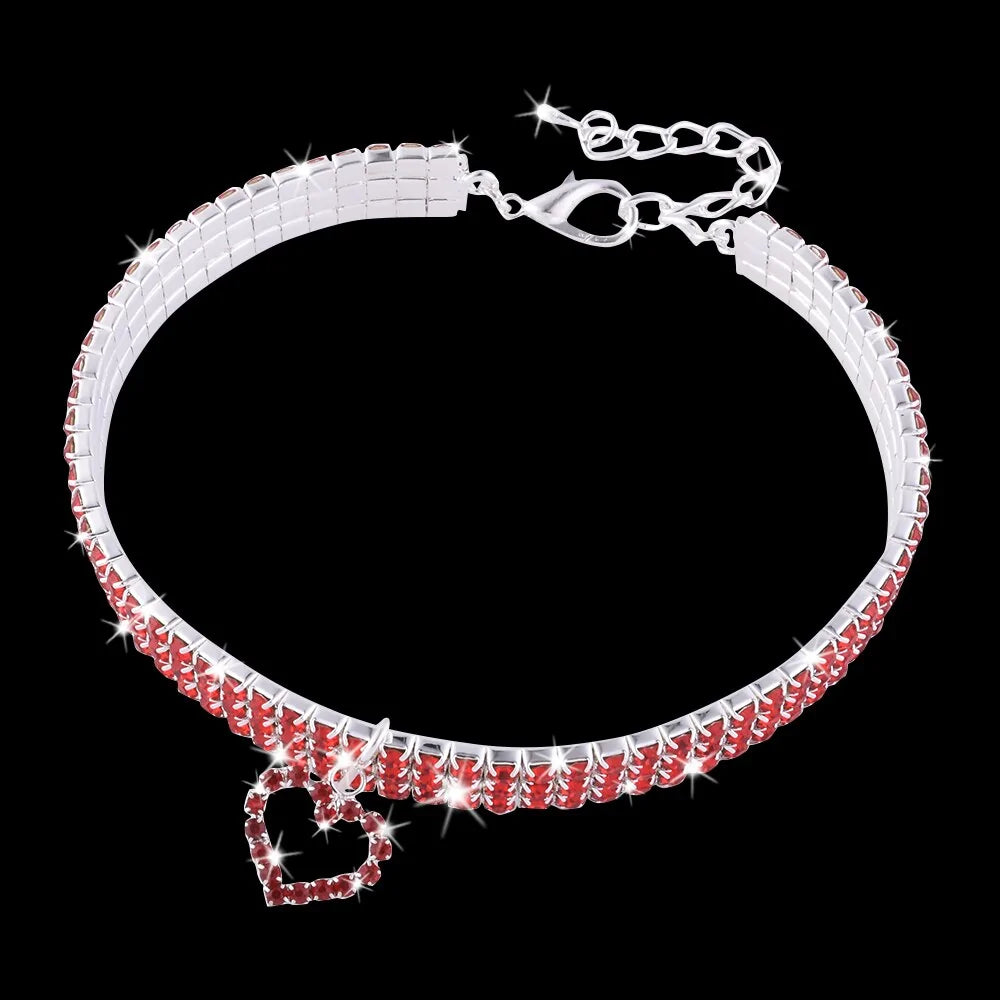 Sparkling Heart Dog Collar