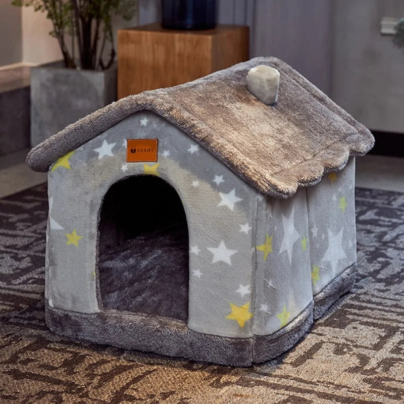 CozyFold Plush Pet Kennel for Small to Medium Dogs