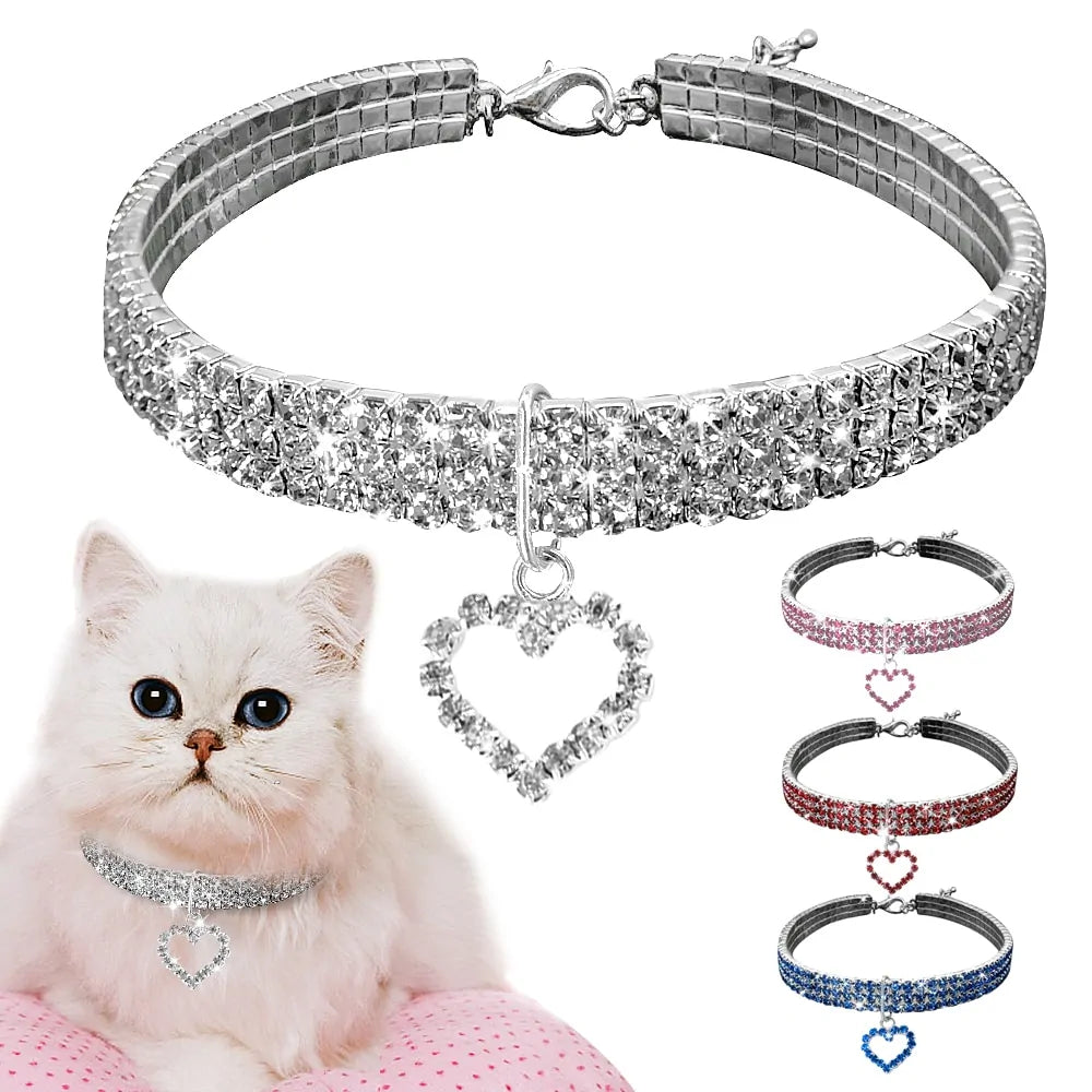 Sparkling Heart Dog Collar