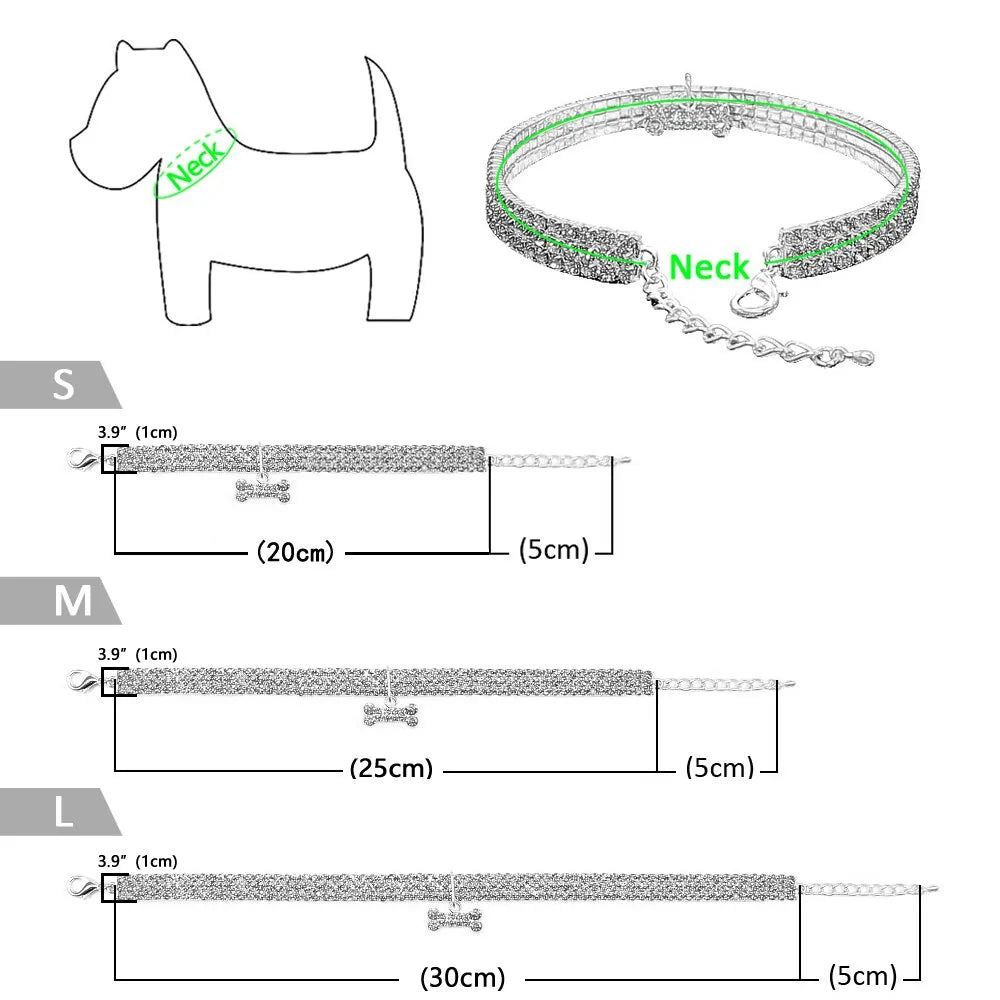 Sparkling Heart Dog Collar