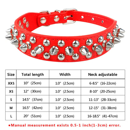 Cone Spikes Dog Collar