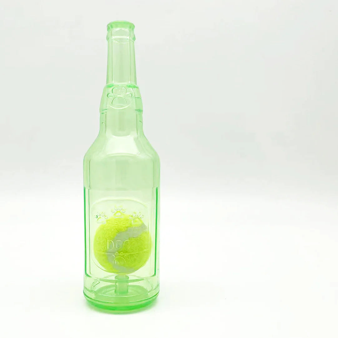 Pet Rubber TPR Tennis Bottle Toy in Bottle